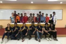 Students at a club event