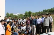 Students on an outdoor visit